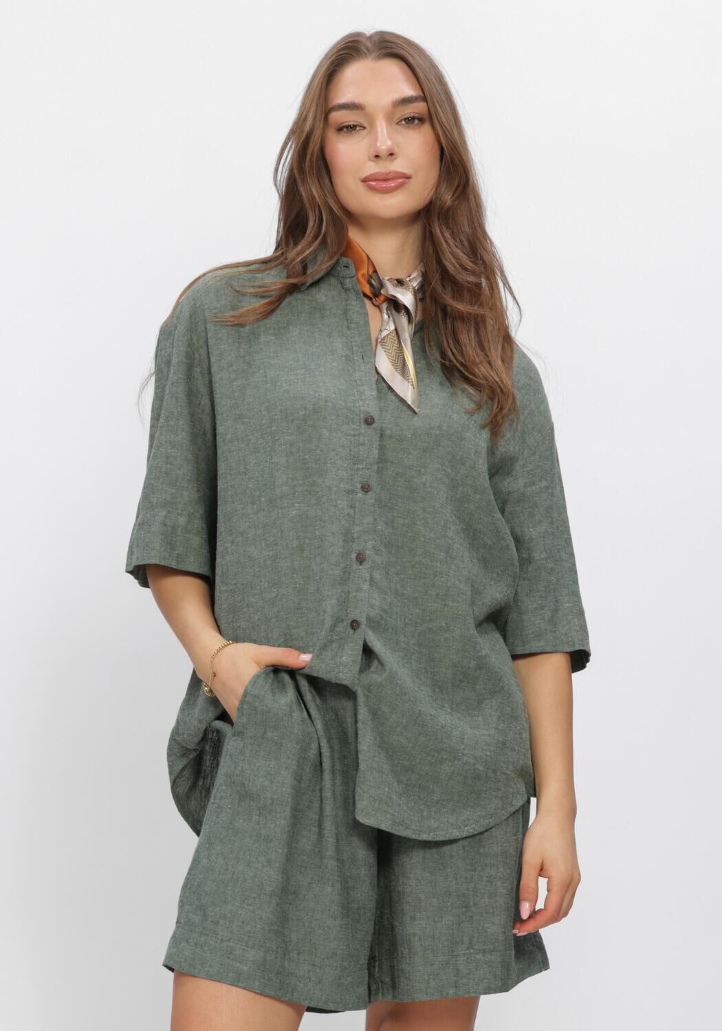 Gr&uuml;ne MSCH COPENHAGEN Blusen MSCHVIANA GINIA 3/4 SHIRT - large