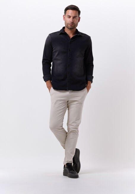 Dunkelgrau PUREWHITE Casual-Oberhemd PLAIN DENIM SHIRT WITH BLUE PEARL BUTTONS - large