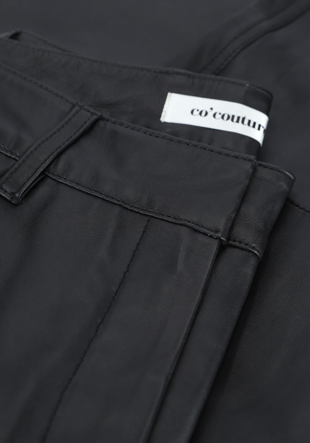 Schwarze CO'COUTURE Chino PHOEBE LEATHER CHINO - large