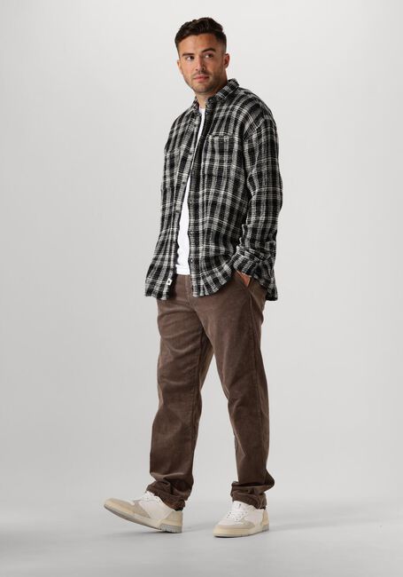 Schwarze ANERKJENDT Overshirt AKLOUIS STRUCTURE CHECK SHIRT - large