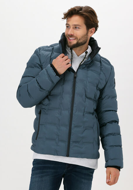 Blaue VANGUARD Wattierte Jack SHORT JACKET POLY RECYCLE CIRE - large