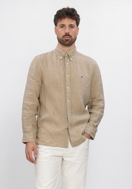 Beige TOMMY HILFIGER Casual-Oberhemd PIGMENT DYED LI SOLID RF SHIRT - large