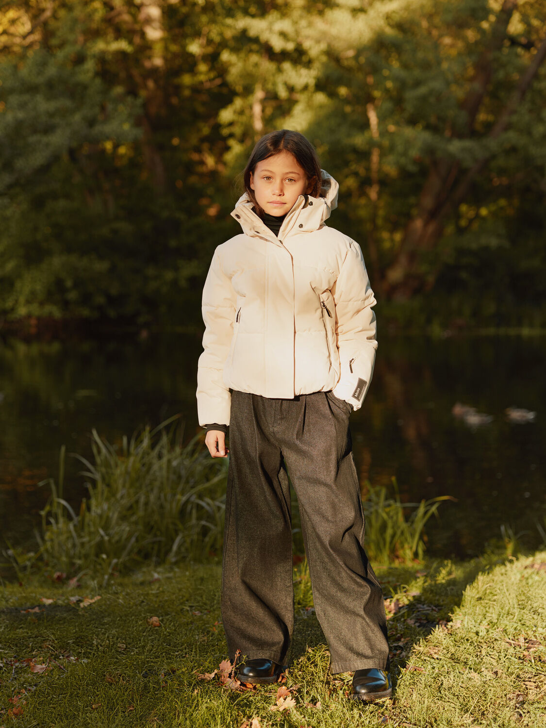 Schwarze MOLO Wide jeans AEISHA - large