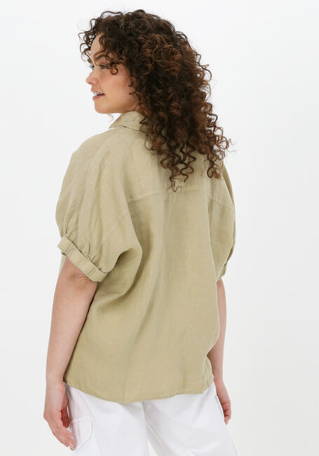 Olive MOS MOSH Blusen AVEN SS LINEN SHIRT - large