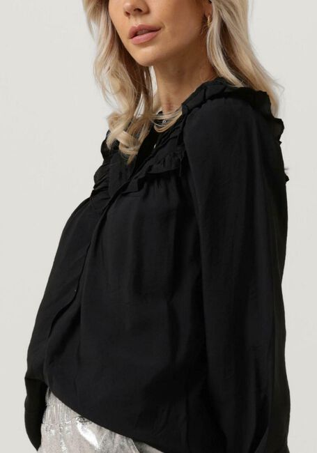Schwarze CO'COUTURE Blusen CALLUM FRILL SHOULDER SHIRT - large