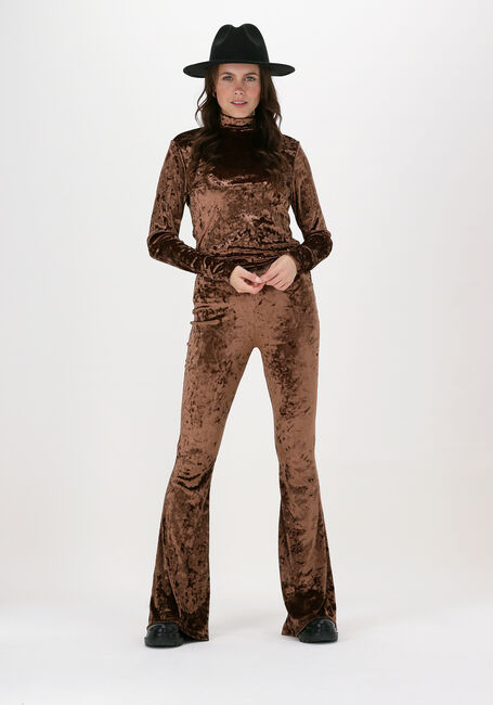 Braune CATWALK JUNKIE Top LS VELVET - large