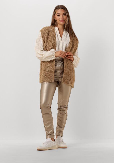 Camelfarbene NUKUS Gilet GILLY GILET LUREX - large