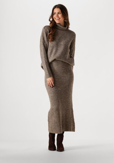 Taupe YDENCE Maxirock KNITTED SKIRT LAINEY - large