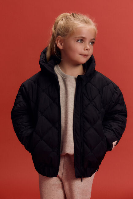 Schwarze ALIX MINI Wattierte Jack WOVEN BULL PUFFER COAT - large