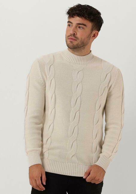 Nicht-gerade weiss PUREWHITE Pullover MOCKNECK KNIT WITH CABLE DETAILS - large