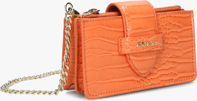 Orangene GUESS Portemonnaie CARD CASE ON CHAIN - large