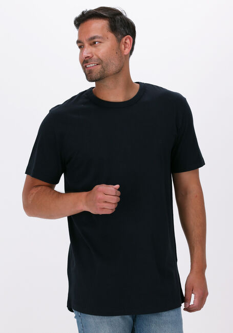 Schwarze SELECTED HOMME T-shirt SLHRELAXLONG-DAVID SS O-NECK TEE G CAMP - large