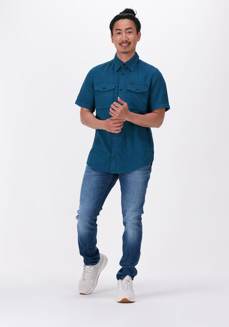 Blaue G-STAR RAW Casual-Oberhemd MARINE SLIM SHIRT S\S - large
