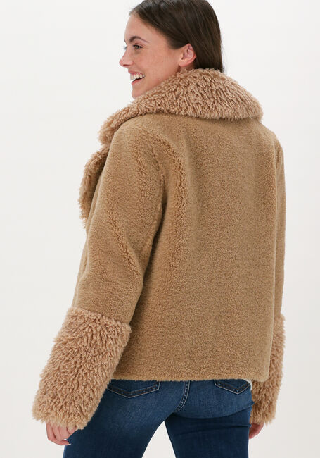 Camelfarbene BEAUMONT Teddy-Jacke SHORT LAMMY FUR COAT - large