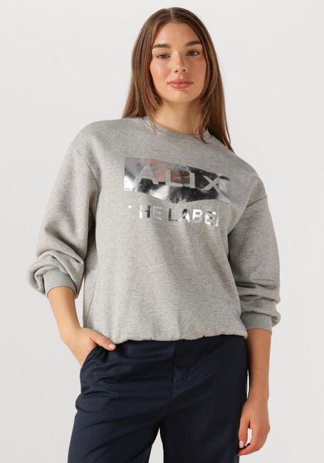 Graue ALIX THE LABEL Pullover FOIL LOGO SWEATER - large