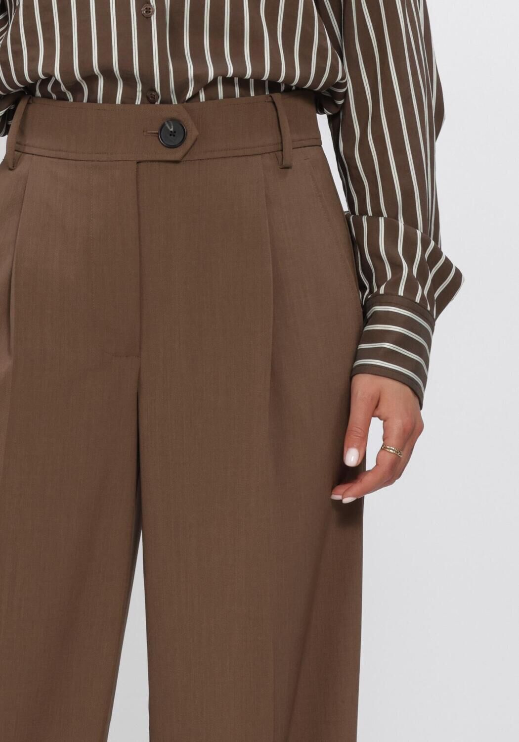 Braune SECOND FEMALE Hosen CLARSIE TROUSERS - large