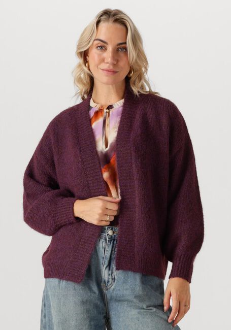 Bordeaux SUMMUM Strickjacke PUFF SLEEVE CARDIGAN COZY MELANGE KNIT - large