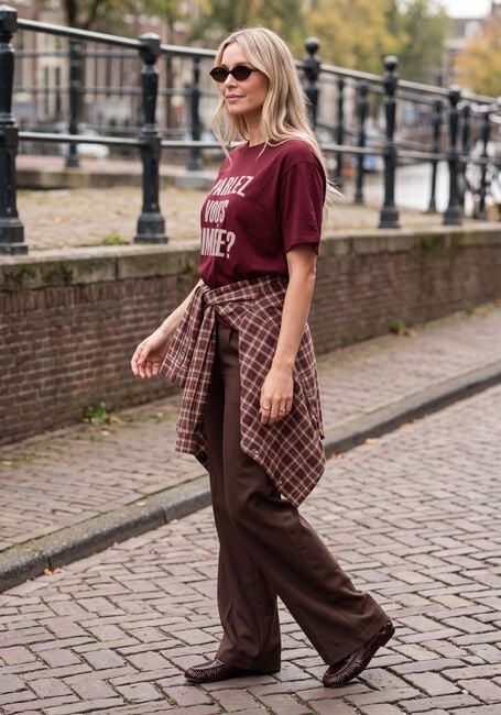 Bordeaux AIMEE THE LABEL Tops & T-shirts ELARAW6 SHIRT - large