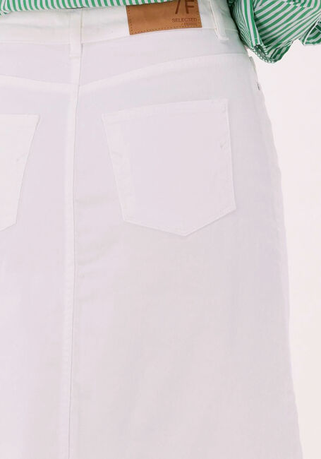 Weiße SELECTED FEMME Midirock SLFGERDA HW SNOW WHITE DENIM MAX SKIRT - large
