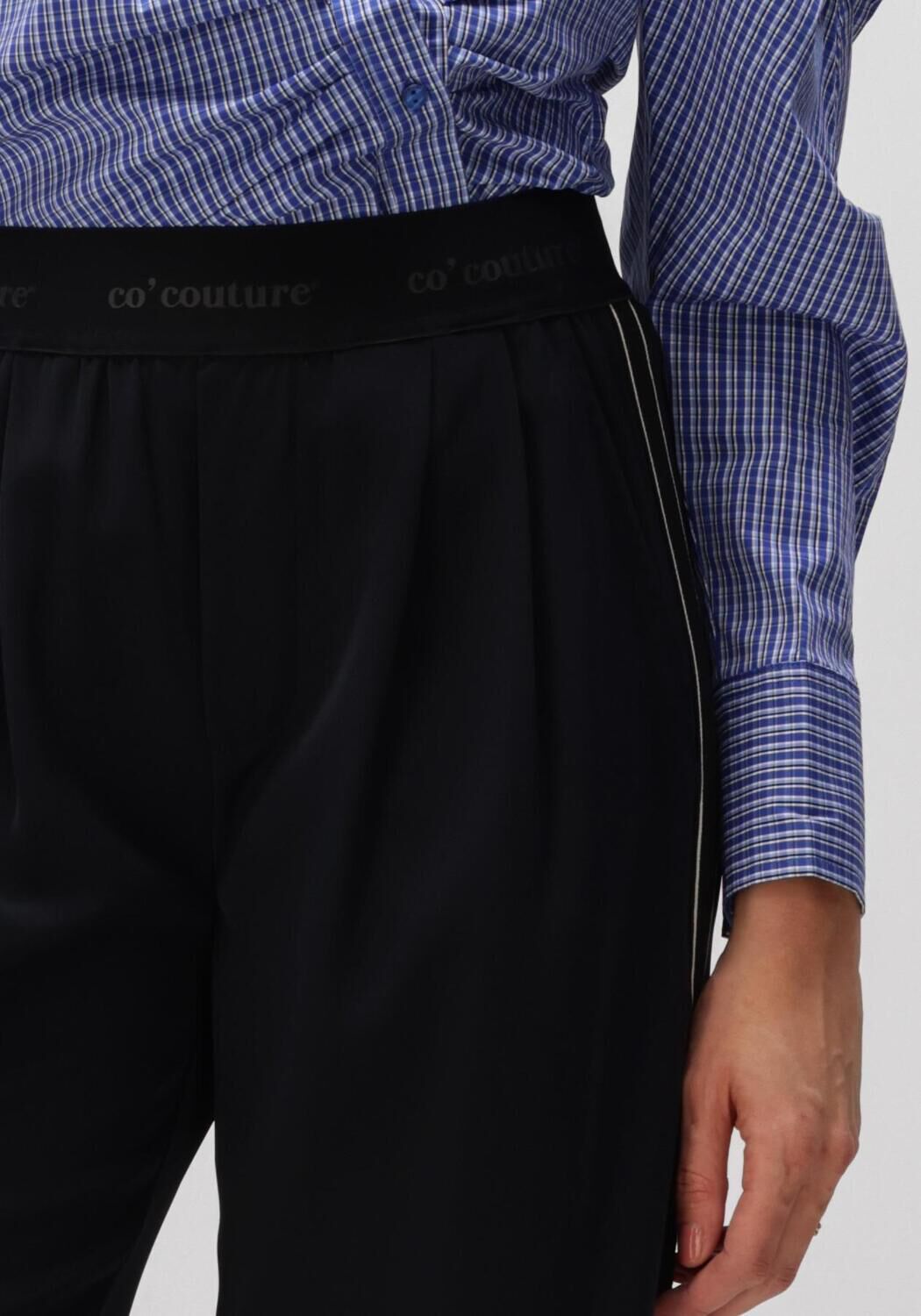 Schwarze CO'COUTURE Weite Hose AMINA SPLIT LL PANEL - large