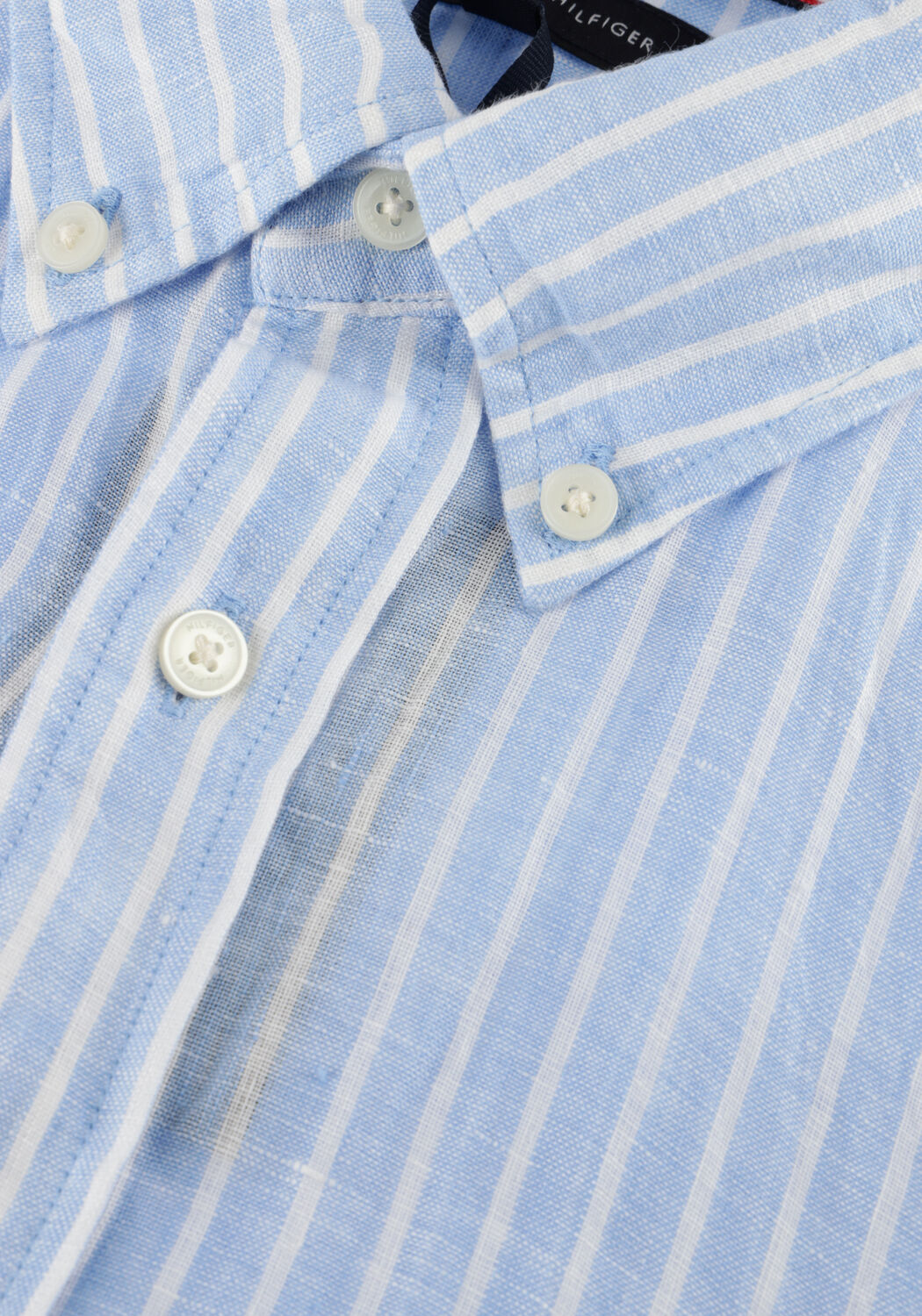 Hellblau TOMMY HILFIGER Casual-Oberhemd LINEN BENGAL STRIPE RF SHIRT - large