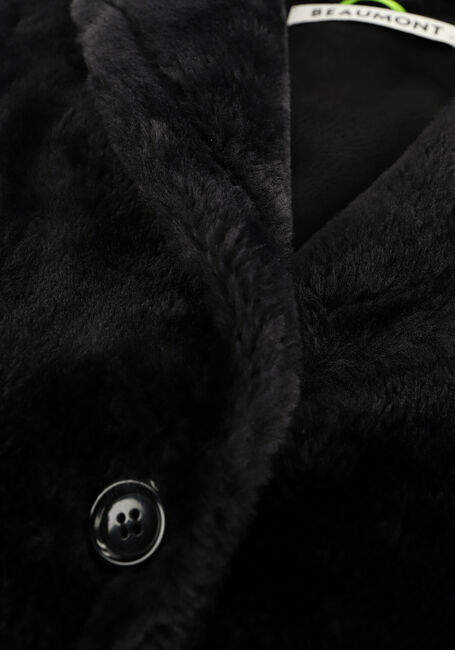 Schwarze BEAUMONT Fake-Fur-Jack BONDED TEDDY COAT - large