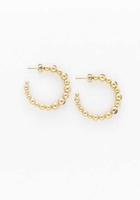 Goldfarbig NOTRE-V Ohrringe EARRING STONE MULTI - large