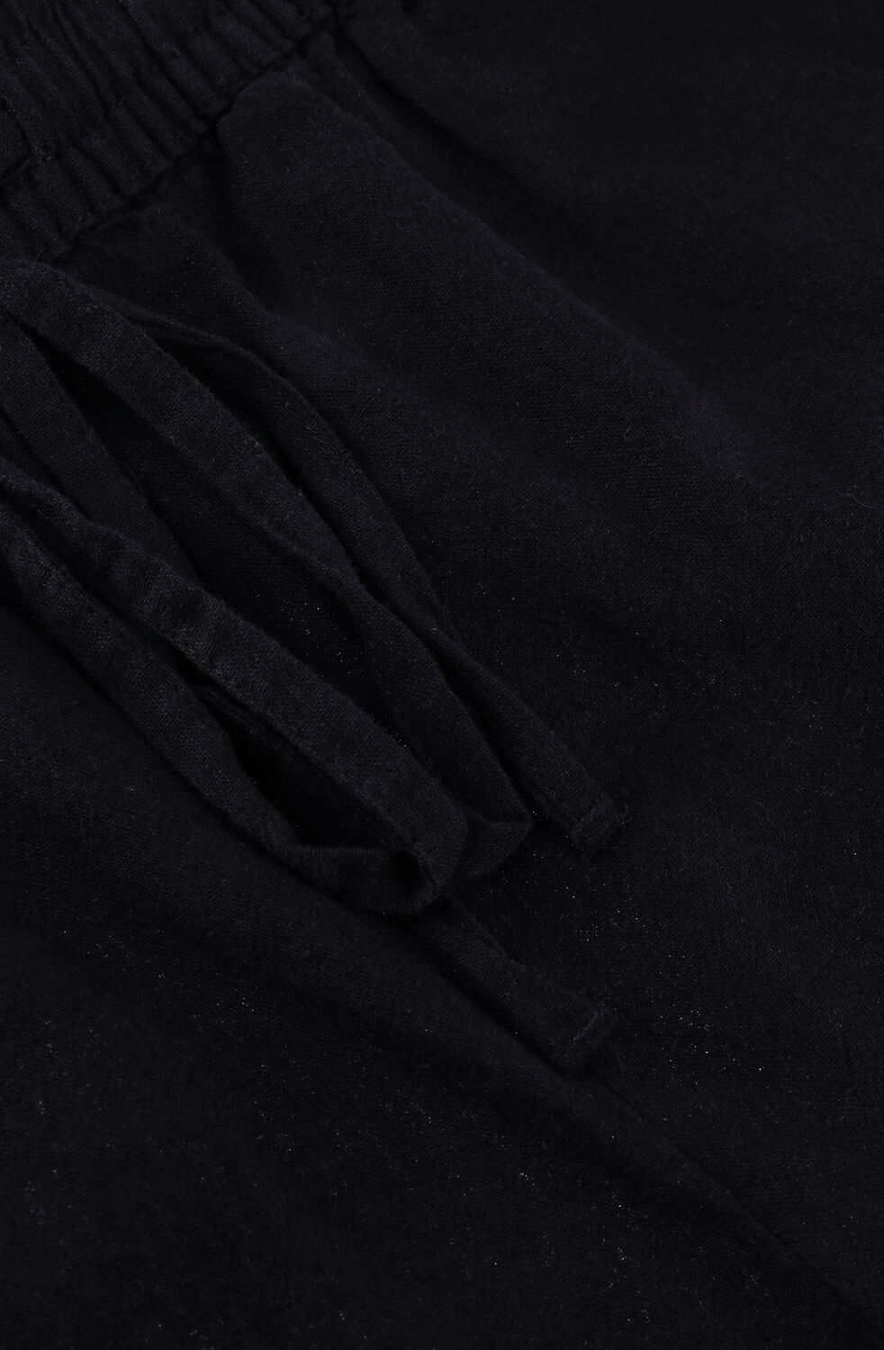 Schwarze SELECTED WOMEN Kurze Hose SLFLUISA-LINNIE LINEN BLEND SHORT - large