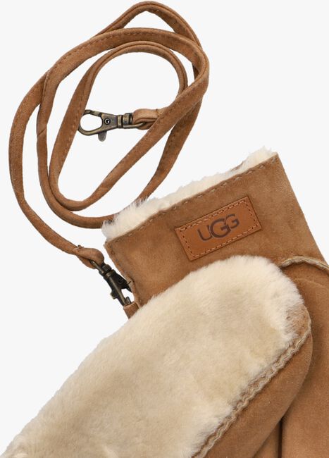 Cognacfarbene UGG Handschuhe EXPOSED SHEEPSKIN MITTEN - large