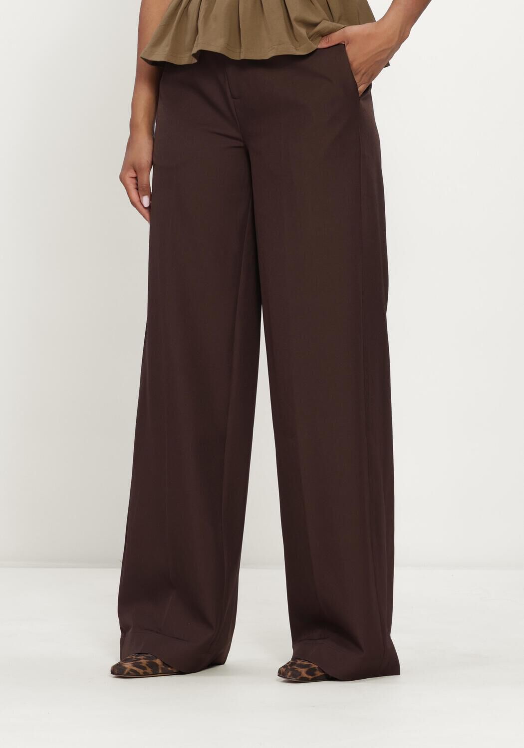 Braune CO'COUTURE Hosen LUNACC WIDE PANT - large