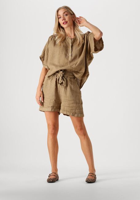 Khaki BY-BAR Blusen AXEL LINNEN BLOUSE - large