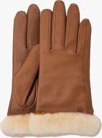 Cognacfarbene UGG Handschuhe CLASSIC LEATHER SMART GLOVE - medium