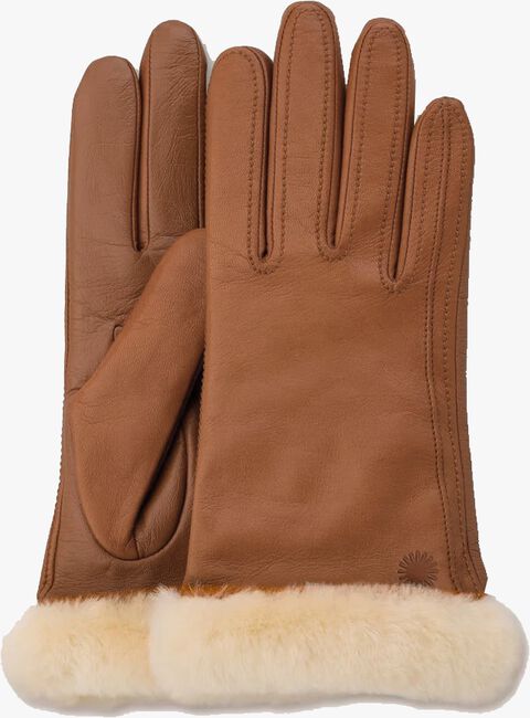 Cognacfarbene UGG Handschuhe CLASSIC LEATHER SMART GLOVE - large