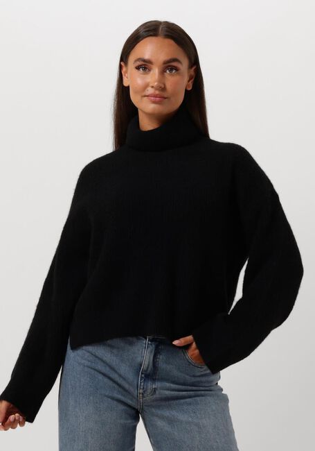 Schwarze GESTUZ Rollkragenpullover ALPHAGZ ROLLNECK - large