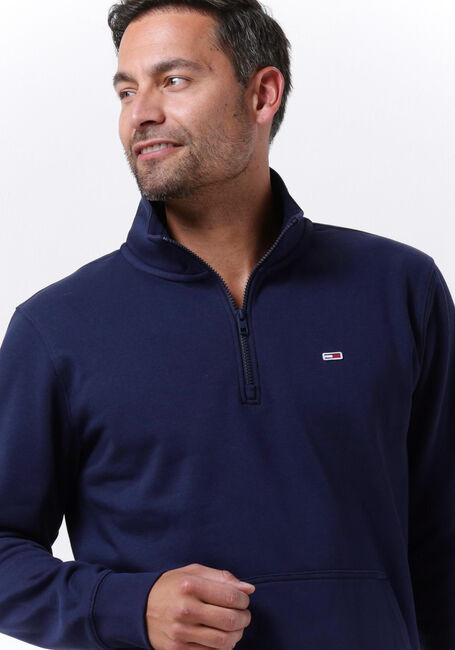 Dunkelblau TOMMY JEANS Strickjacke TJM REGULAR FLEECE MOCK NECK - large