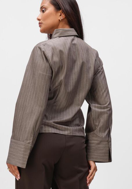 Taupe NEO NOIR Blusen ROSA PINSTRIPE MELANGE SHIRT - large