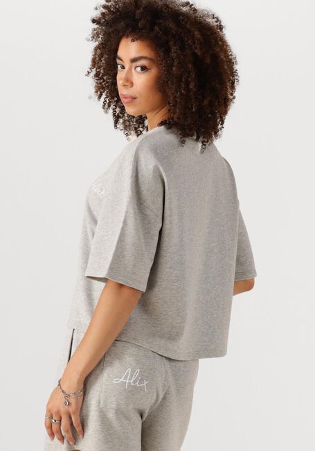 Hellgrau ALIX THE LABEL T-shirt LADIES KNITTED SWEAT T-SHIRT - large