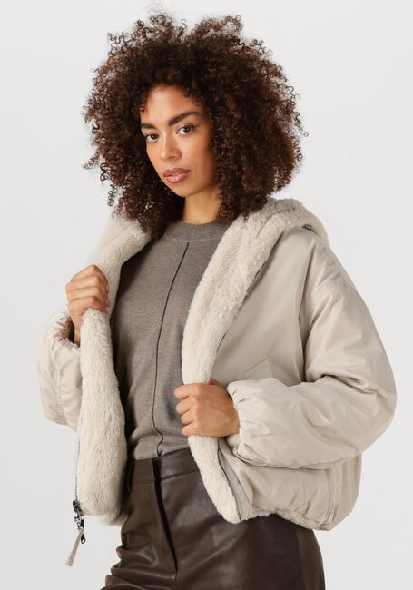 Weiße BEAUMONT Fake-Fur-Jack MAX JACKET - large