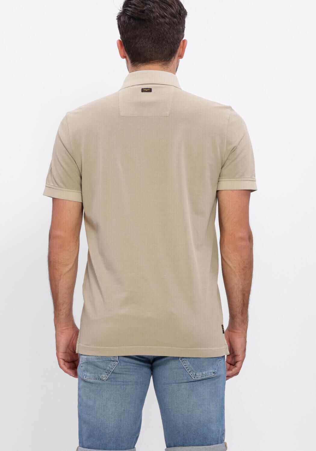 Beige PME LEGEND Polo-Shirt SHORT SLEEVE POLO PIQUE GARMENT DYED TAILWING - large