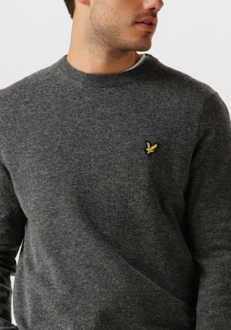 Dunkelgrau LYLE & SCOTT Pullover LAMBSWOOL BLEND CREW NECK JUMPER - large