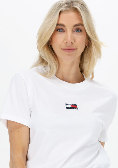 Weiße TOMMY JEANS T-shirt TJW TOMMY CENTER BADGE TEE - large