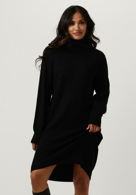 Schwarze OBJECT Midikleid OBJMALENA L/S ROLLNECK DRESS NOOS - large