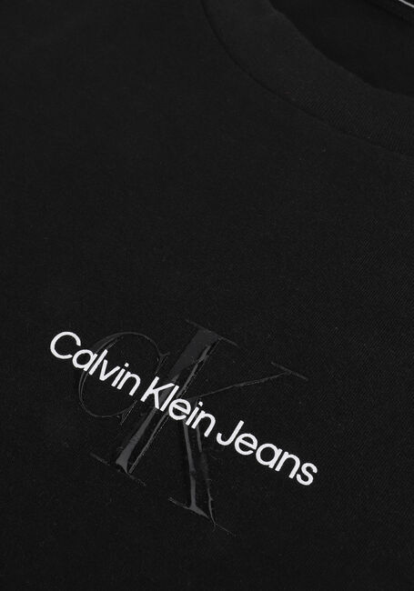 Schwarze CALVIN KLEIN T-shirt MONOGRAM LOGO SLIM TEE - large