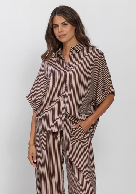 Braune BY-BAR Blusen SUNNY STRIPE BLOUSE - large