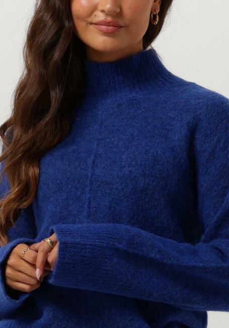 Blaue Y.A.S. Rollkragenpullover YASNELLOSEAM LS KNIT PULLOVER - large