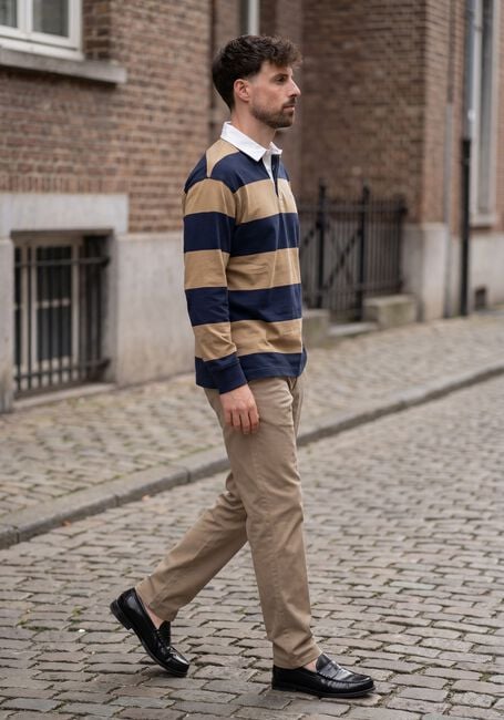 Beige BARBOUR Polo-Shirt BROOME RUGBY SHIRT - large