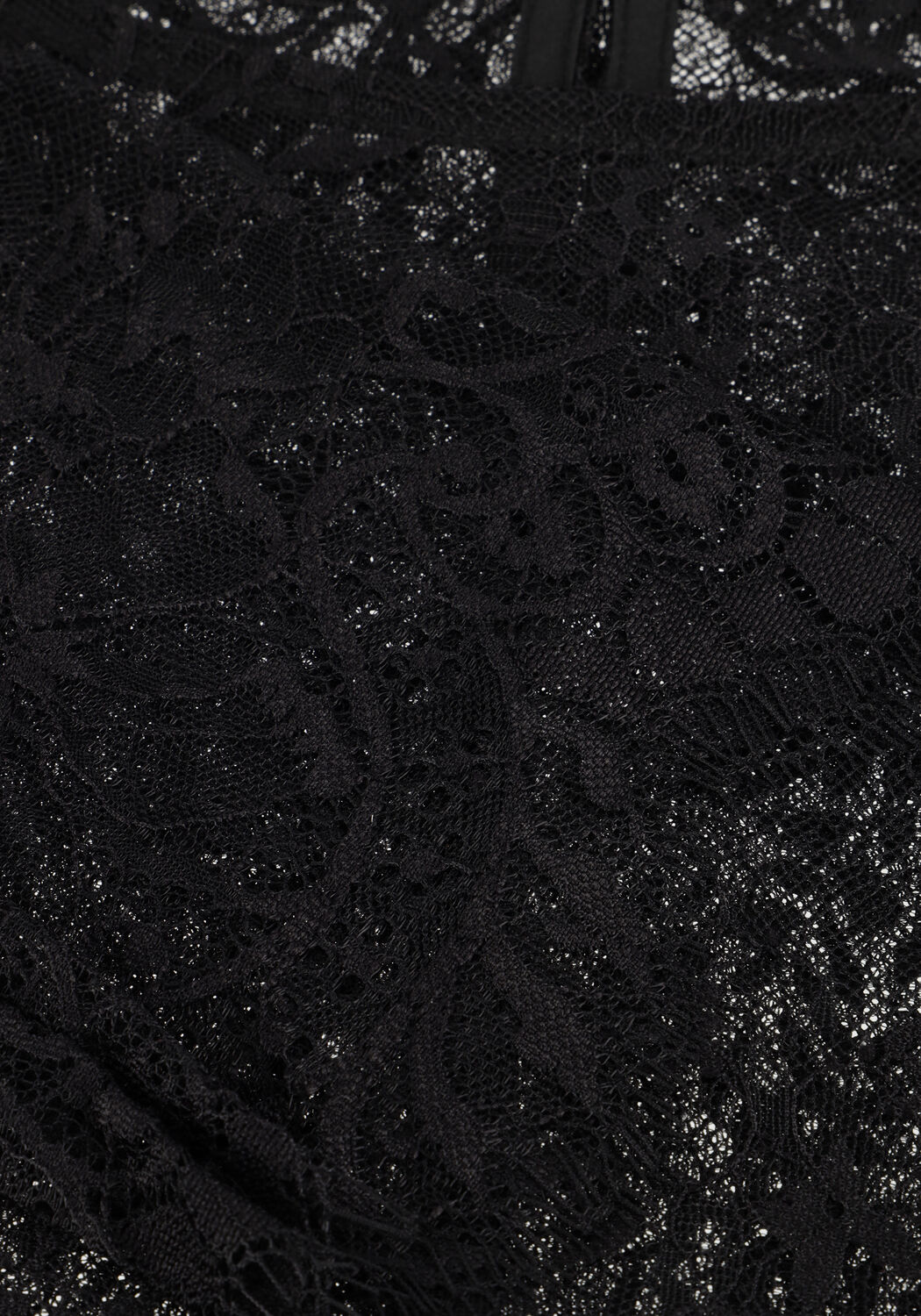 Schwarze SELECTED WOMEN Tops & T-shirts SLFDAPHNE LS LACE TOP - large