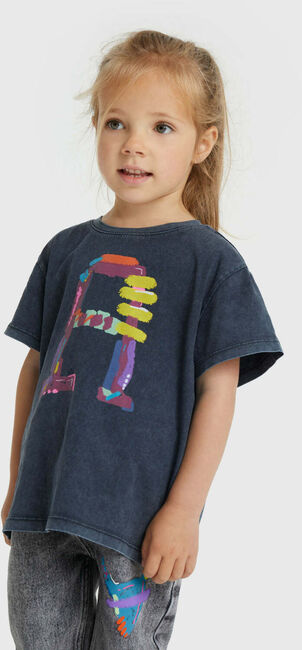 Schwarze ALIX MINI T-shirt KNITTED A PRINT T-SHIRT - large