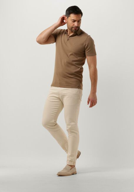 Braune DSTREZZED Polo-Shirt POLO S/S COTTON KNIT - large