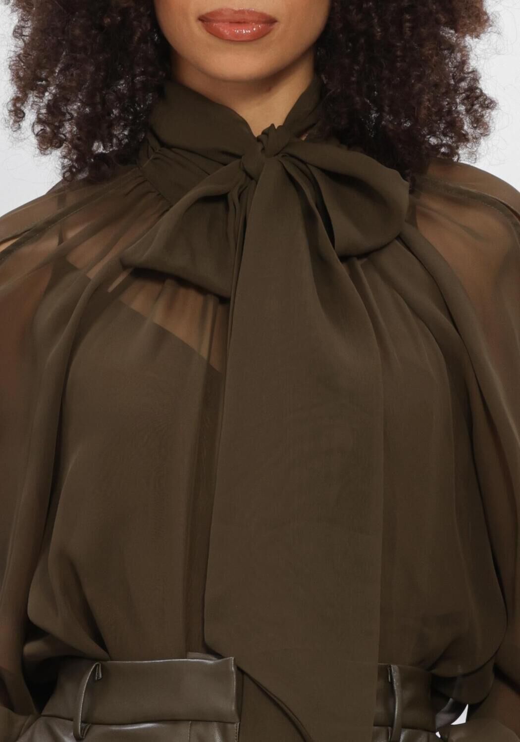 Dunkelgr&uuml;n DANTE6 Blusen SONIA BOHO SLEEVE DETAIL BLOUSE - large